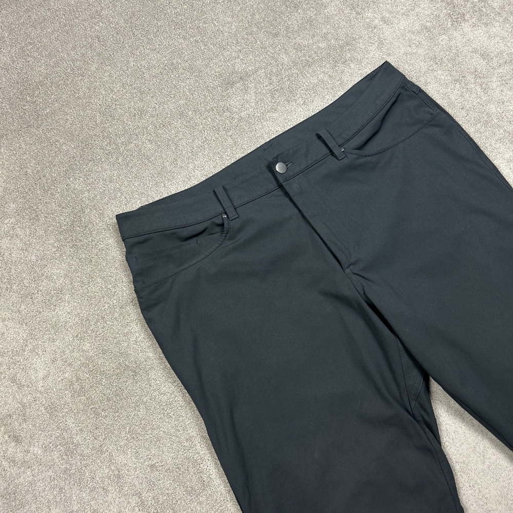 Lululemon ABC Classic-Fit 5 Pocket Pant 32L Warpstreme Mens 36 Gray Chino - Picture 3 of 10